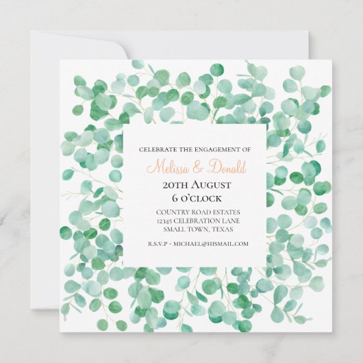 We zijn een Elegant Eucalyptus Green Peach (Achterkant)