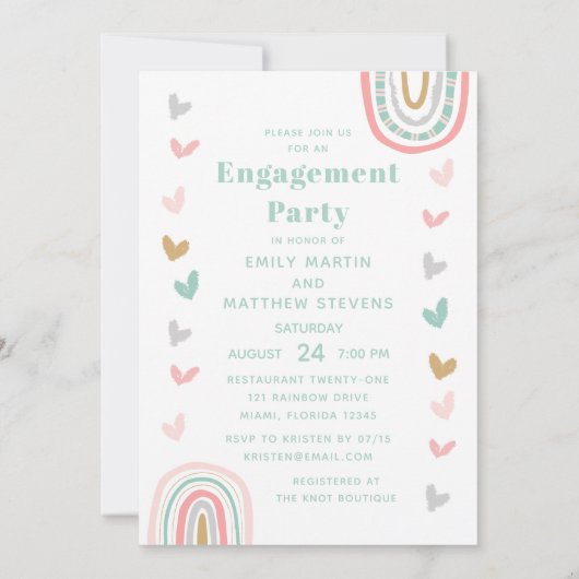 We zijn een 'Engaged Photo Modern Engagement Party Kaart (Achterkant)