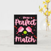 We zijn een perfecte match Grappige Ckleball Valen Kaart (Gele Bloem)