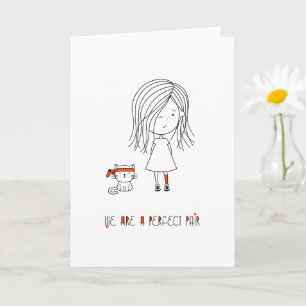 We Zijn Een Perfecte Paar Schattig en Grappig Meis Kaart