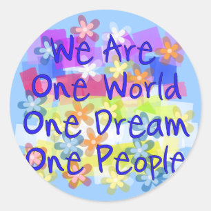 We zijn één wereld ronde sticker