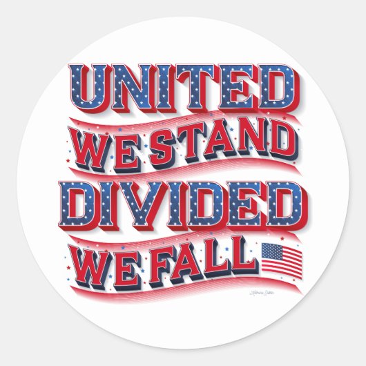 We zijn eensgezind, verdeeld, we Herfsten Stickers (Voorkant)