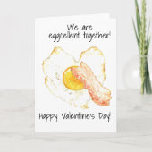 We zijn Eggcellent Together Bacon Valentijnsdag Kaart (Voorkant)