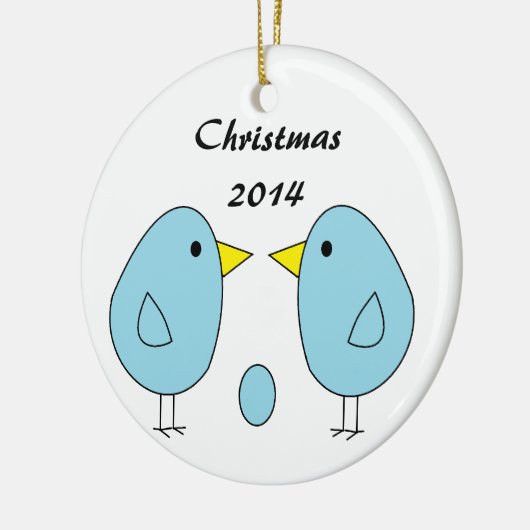 "We zijn Eggspecting!" kerstversiering Keramisch Ornament (Links)