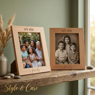 We zijn familie - 8" x 10" gegraveerde houten lijs lijstjes