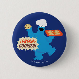 We zijn foodies   Verse koekjes! Ronde Button 5,7 Cm
