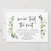 We zijn getrouwd, Bruiloft Elopement viering Kaart (Voorkant)