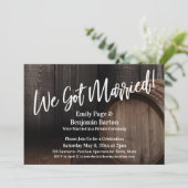 We zijn getrouwd. Casual handschriftafdruk Kaart (Staand voorkant)