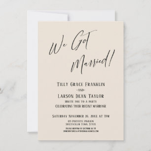 We Zijn Getrouwd! Eenvoudige Elegante Typografie C Kaart