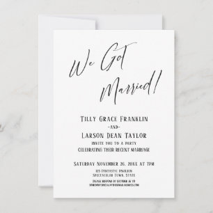 We Zijn Getrouwd! Eenvoudige Elegante Typografie Kaart