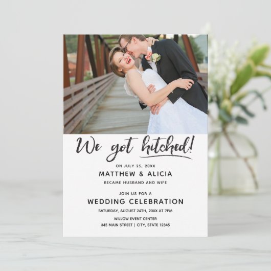 We Zijn Getrouwd Huwelijksaankondiging Kaart (Staand voorkant)