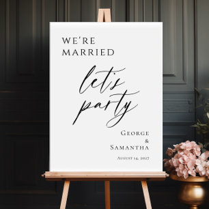 We zijn getrouwd, laten we feest vieren Elopement Poster