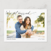 We zijn getrouwd script bruiloft aankondiging Elop Briefkaart (Voorkant)