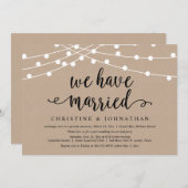 We zijn getrouwd, Uitnodiging Huwelijksfeest (Voorkant / Achterkant)