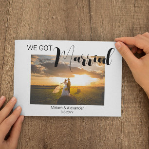 We zijn getrouwd Wedding-Briefkaart Briefkaart