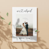 We Zijn Gevlucht Trouw Aankondiging met QR-code