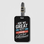 We zijn geweldig, maar voelen ons beschaamd tegen  bagagelabel (Voorkant (verticaal))