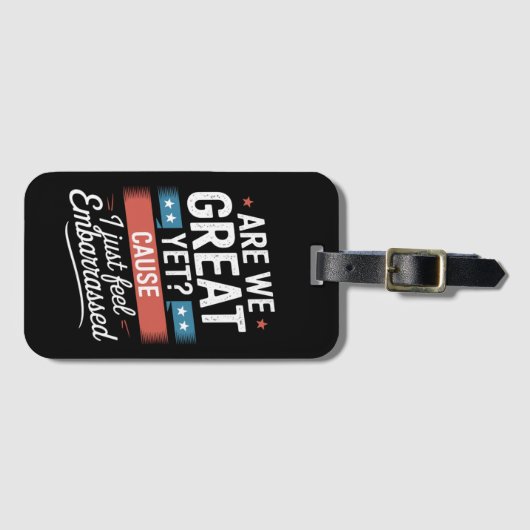 We zijn geweldig, maar voelen ons beschaamd tegen  bagagelabel (Voorkant (horizontaal))