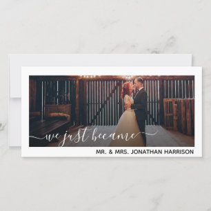 We zijn gewoon Mr Mrs. Foto getrouwd Aankondiging