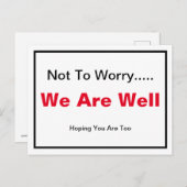 We zijn goed briefkaart (Voorkant / Achterkant)