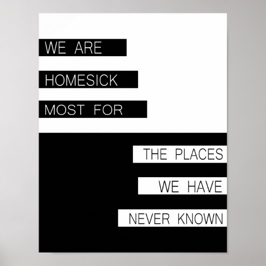 We zijn heimwee - Inspirerend prijsopgave, modern Poster (Voorkant)