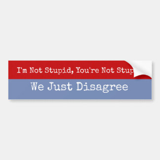 We zijn het oneens bumpersticker