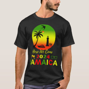 We zijn hier in Jamaica 2024 met Jamaicaanse vlag T-shirt