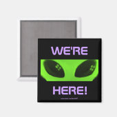 WE ZIJN HIER! v2 magneet (Voorkant / Achterkant)