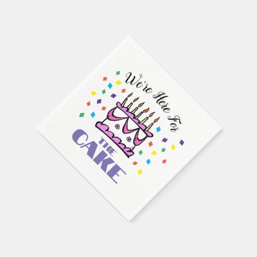 We zijn hier voor de taart servetten (Hoek)