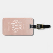 We zijn hier weg | De heer & mevrouw Pas getrouwd  Bagagelabel (Voorkant horizontaal)