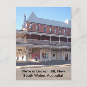 We zijn in Broken Hill, New South Wales Australië Briefkaart
