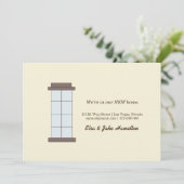 We zijn in onze NIEUWE thuis. Aankondiging (Staand voorkant)