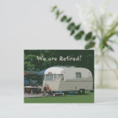 We zijn in ruste! Thuis is waar Camper is! Contac Briefkaart (Staand voorkant)