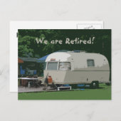 We zijn in ruste! Thuis is waar Camper is! Contac Briefkaart (Voorkant / Achterkant)