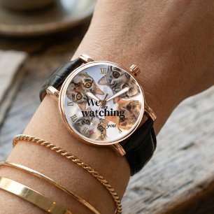 We zijn jou aan het bekijken Grappige katten horlo Horloge