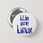 We zijn Linux Ronde Button 5,7 Cm (Voorkant /achterkant)