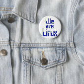 We zijn Linux Ronde Button 5,7 Cm (In situ)