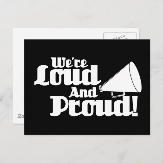 We zijn Loud en Proud. Briefkaart (Voorkant / Achterkant)