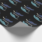 We zijn Manta be Funny Manta Ray Pun Dark BG Cadeaupapier (Hoek)
