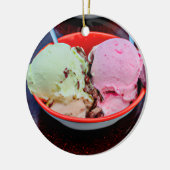 We zijn Mint to Be Ice Cream Christmas Pun Keramisch Ornament (Links)