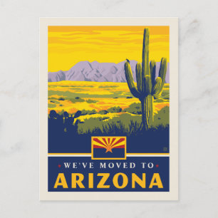 We zijn naar Arizona verhuisd Uitnodiging Briefkaart