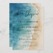 We zijn naar de Waterverf Ocean Beach Elopement We Kaart (Voorkant / Achterkant)