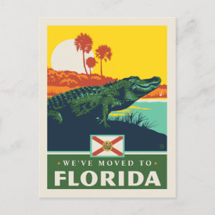 We zijn naar Florida verhuisd Uitnodiging Briefkaart