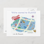 We zijn naar het Briefkaart van Plano Texas verhui (Voorkant / Achterkant)