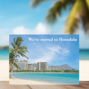 We zijn naar Honolulu Beach Photo Custom Moving Aankondiging