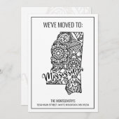 We zijn naar Mississippi State Floral Mandala verh Aankondiging (Voorkant / Achterkant)