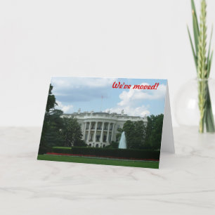 We zijn naar Washington DC verhuisd Aankondiging