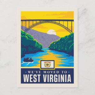 We zijn naar West Virginia verhuisd Uitnodiging Briefkaart