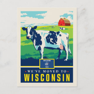 We zijn naar Wisconsin verhuisd Uitnodiging Briefkaart