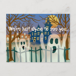 We zijn net stervende Halloween uitnodiging Briefkaart